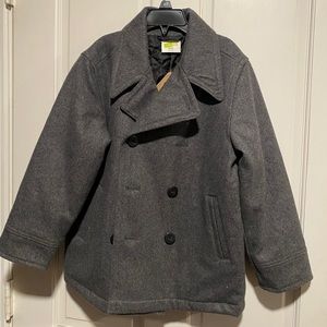 Gray Peacoat Jacket